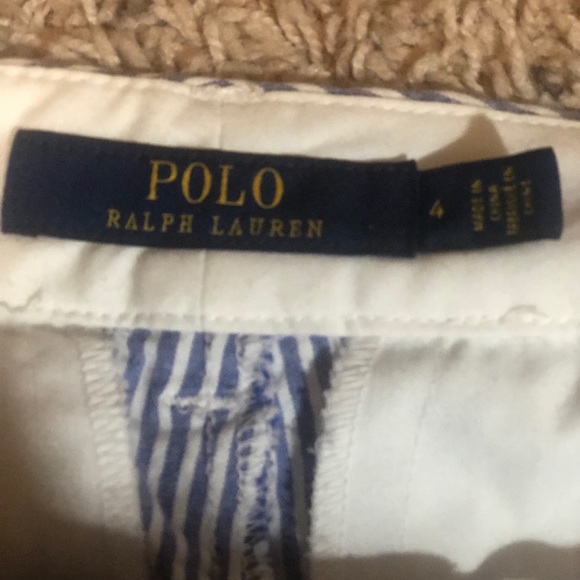 Blue and white Polo Ralph Lauren Seersucker Pants - Picture 1 of 5